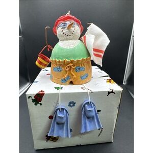 2001  Figi Graphics  Xmas Ornament "Beach‎ Guy Snowtime" New In Box